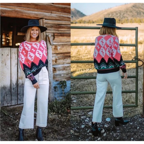 🖤ANTHROPOLOGIE X ALDOMARTINS NIEVES PULLOVER ABSTRACT SWEATER XL